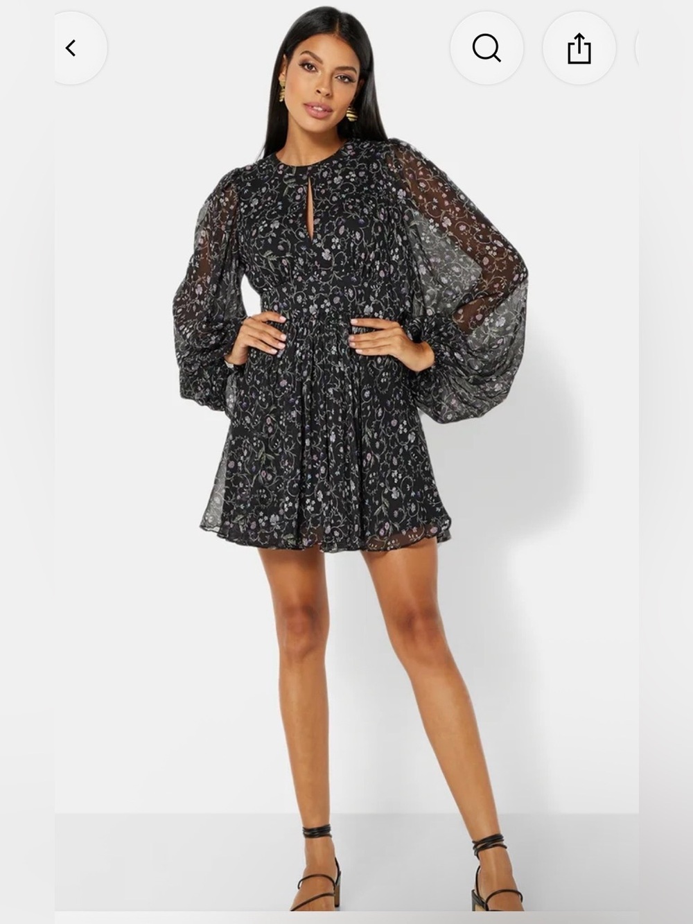 Ted Baker London Mairie Floral Mini Dress Sz 0